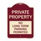 Signmission Private Property No Long-Term Parking Permitted Heavy-Gauge Aluminum Sign, 24" x 18", BU-1824-23253 A-DES-BU-1824-23253 - alternate 1